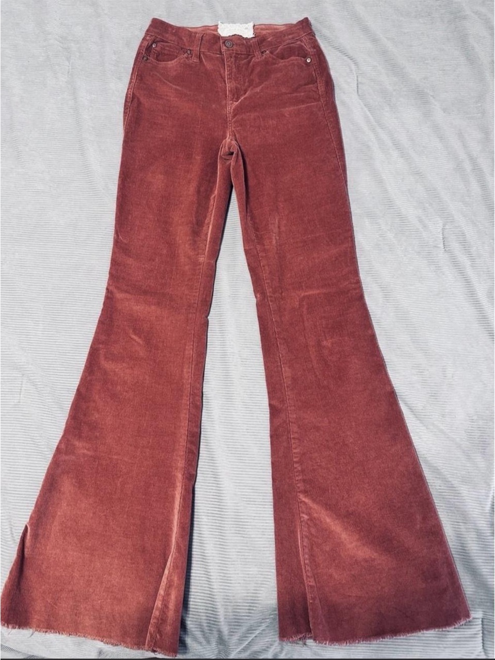 Altar’d State Corduroy High-Rise Flare Pants in Terracotta/Rust NWOT Size 26/3